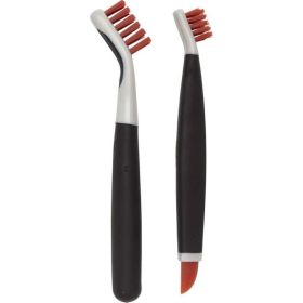 Good Grips Deep Clean Brush Set, Multi Purpose Cleaning Brushes For Kitchen, Bathroom, Sinks, Grout, Corners Hard To Reach Areas (Option: Orange)
